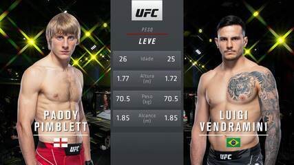 UFC Brunson x Till - Paddy Pimblett x Luigi Vendramini