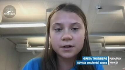 Greta Thunberg diz que atuação de líderes do Brasil no meio ambiente é vergonhosa