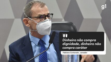 'Dinheiro não compra dignidade, dinheiro não compra caráter', diz Fabiano Contarato para depoente