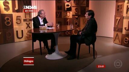 No programa de estreia do 'Diálogos com Mario Sergio Conti', entrevista com o escritor italiano e ex-ativista político, Cesare Batisti. GloboNews, 10/04/2014.