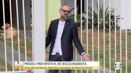 Moraes determina prisão preventiva de blogueiro bolsonarista e início do processo de extradição