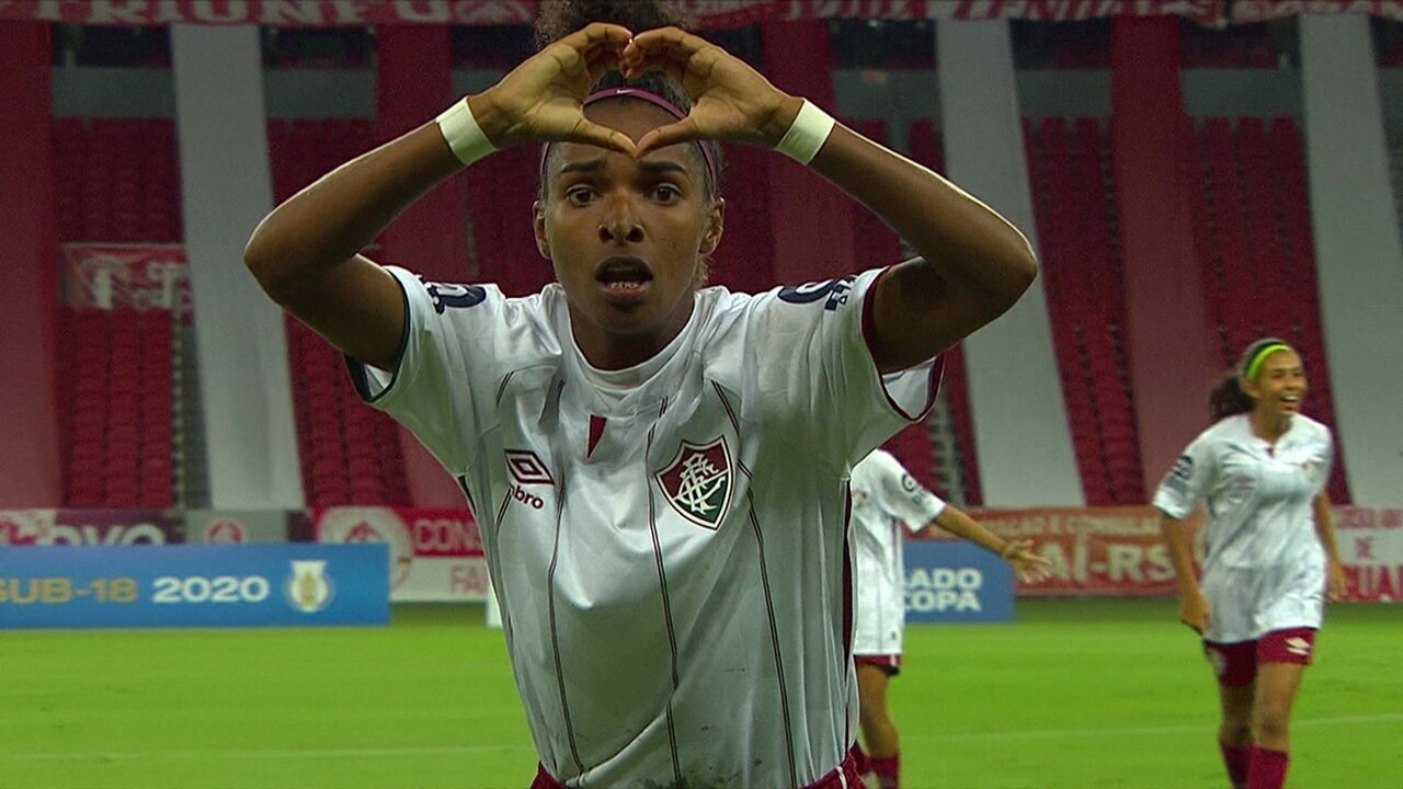 Os gols de Internacional 4 (6) x (7)1 Fluminense na final do Brasileiro Feminino Sub-18