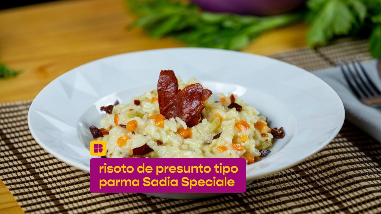 Risoto de presunto tipo parma: receita prática para almoço ou jantar especial