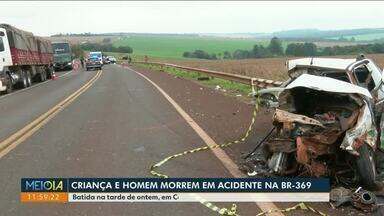 Criança e homem morrem em acidente na BR-369 - Batida em Cascavel, deixou outras oito pessoas feridas.