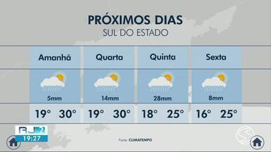 Veja como fica o tempo na região nesta semana - Frente fria traz massa de ar frio para a região a partir desta terça-feira.