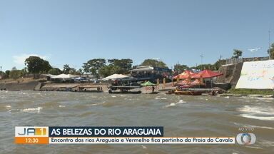 Confira as belezas do Rio Araguaia - Encontro dos rios Araguaia e Vermelho fica pertinho da Praia do Cavalo.