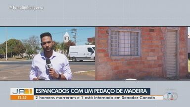 Homens são mortos após serem espancados com pedaço de madeira em Senador Canedo - Agressor teria realizado crime em um casa na cidade.