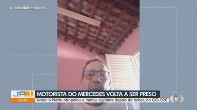 Família de vigilante que morreu atropelado diz estar aliviada com prisão de motorista - Antônio Netto, motorista da Mercedes, atropelou e matou vigilante depois de beber, na GO-020.