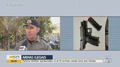 Polícia Militar apreende mais de 2 mil armas no estado em 2024 - Polícia Militar apreendeu 2.615 armas neste ano em Goiás. Todas elas estavam em situação irregular.