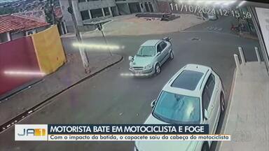 Motorista bate em motocilcista e foge do aciente, diz polícia - Caso aconteceu em Santa Helena de Goiás.