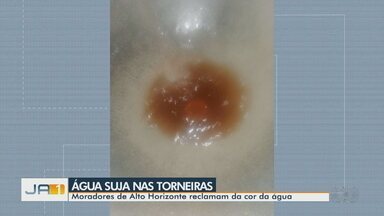 Moradores de Alto Horizonte denunciam água suja nas torneiras - Veja as imagens.