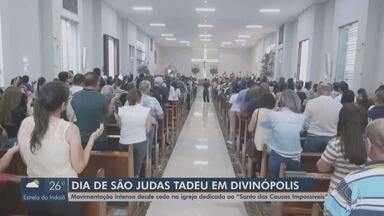 Fiéis celebram Dia de São Judas Tadeu em Divinópolis - A programação conta com várias missas ao longo do dia.