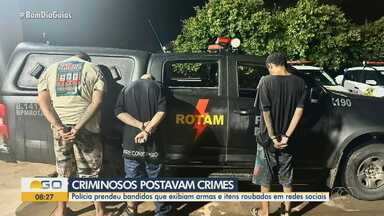 Suspeitos de cometerem assaltos e postarem os crimes nas redes sociais são presos - Polícia prendeu criminosos que exibiam armas e itens roubados em redes sociais.