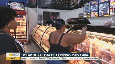 Dólar em alta passa a ter reflexos nos preços dos supermercados - Moeda também interfere na venda de soja goiana.