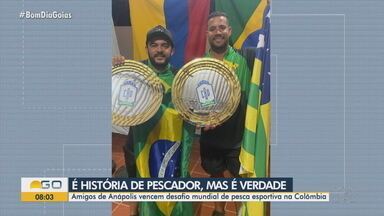 Pescadores de Anápolis vencem desafios mundial de pesca na Colômbia - Vencedores são dois amigos que costumam pescar juntos.