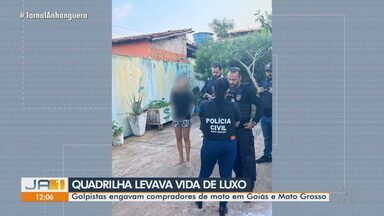 Polícia prende grupo criminosos que levava vida de luxo - Segundo a polícia, golpistas engavam compradores de moto em Goiás e Mato Grosso.