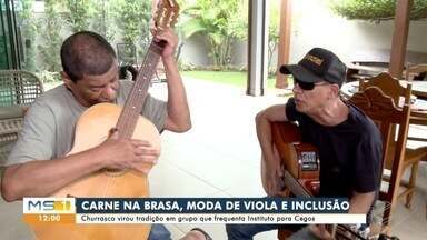 Churrasco virou tradição em grupo que frequenta Instituto para Cegos - Churrasco virou tradição em grupo que frequenta Instituto para Cegos