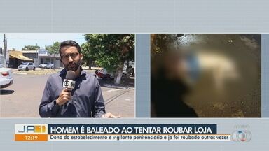 Homem é baleado ao tentar roubar loja em Itumbiara - Dono do estabelecimento é vigilante penitenciário e já foi roubado outras vezes.