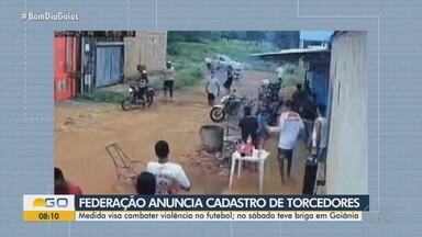 Câmera de segurança registra briga entre torcedores organizados - Federação anunciou cadastro de torcedores.