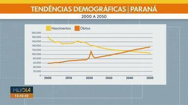 População 60+ deve chegar a quase 30% do Paraná em 2050 - Número de óbitos deve ser maior que de nascimentos