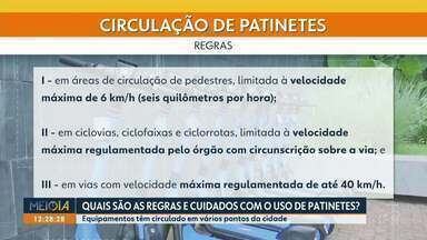 Especialista de trânsito explica regras e cuidados com o uso de patinetes - Equipamentos têm circulado em vários pontos de Londrina.