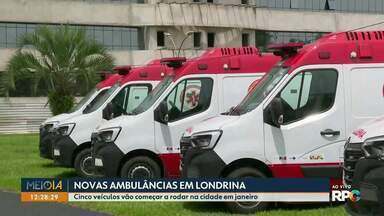 Londrina recebeu novas ambulâncias para o Samu - Cinco veículos vão começar a rodar na cidade em janeiro.