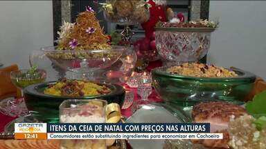 Itens da ceia de Natal estão com preços altos - Assista a seguir.