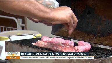 Supermercados em Cachoeiro ficam lotados para compras de Natal - Assista a seguir