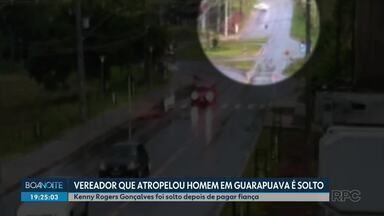 Vereador que atropelou homem em Guarapuava é solto - Kenny Rogers Gonçalves foi solto depois de pagar fiança