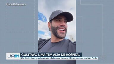 Gusttavo Lima tem alta após internação por dor abdominal - Cantor passou três dias internado em São Paulo.