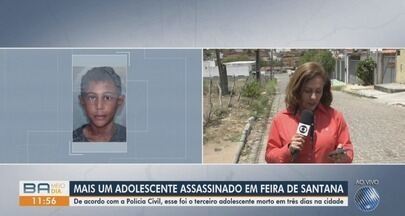 Adolescente é assassinado em Feira de Santana na Bahia - De acordo com a Polícia Civil, esse foi o terceiro adolescente morto em três dias na cidade.