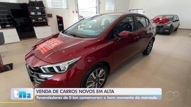 Venda de carros 0 km volta a subir no interior de São Paulo - Venda de carros 0 km volta a subir no interior de São Paulo e quem atua no ramo comemora a boa fase.