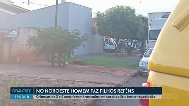 Homem faz filhos reféns no Noroeste - Crianças de 3 e 6 anos foram trancadas em casa; polícia tenta negociação