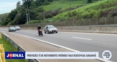 Previsão é de movimento intenso nas rodovias na volta do feriado - Confira a matéria do Jornal Vanguarda