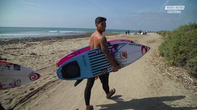 Em Família Na Califórnia - Gabriel viaja com a família para Califórnia. Ele, a irmã Sophia e o amigo e surfista Gabriel Faria treinam em algumas sessões de free surf nas ondas de Trestles.