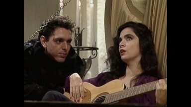 Capítulo de 03/08/1991 - Simão e Jezebel se vingam de Mary e Matoso. Rafa avisa Natasha sobre os planos de Vlad. Jurandir não consegue acordar Padre Eusébio para celebrar o casamento de Jonas e Maura.