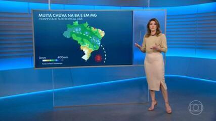 Estreia de Eliana Marques como titular na previsão do tempo do ‘Jornal Nacional’, 13/12/2021