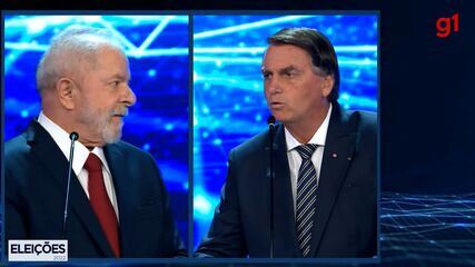 Bolsonaro faz pergunta para Lula sobre corrupção durante debate