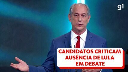 "Ao invés de vir aqui, foge, desrespeitando você, desrepeitando a todos nós" diz Ciro sobre ausência de Lula no debate