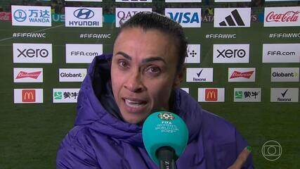 "Que as pessoas no Brasil continuem apoiando", diz Marta, após eliminação da seleção na Copa do Mundo feminina 2023