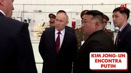 Kim Jong-un e Vladimir Putin se encontram na Rússia