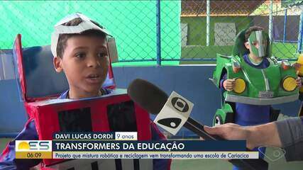 Projeto mistura robótica e reciclagem em escola de Cariacica