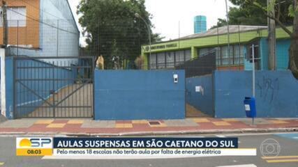 Aulas foram suspensas por falta de energia elétrica na região metropolitana