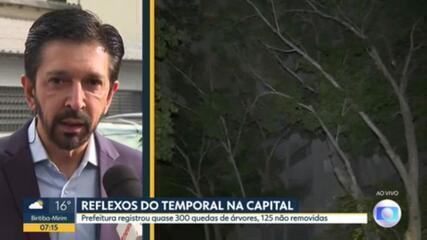 Prefeito de São Paulo sobre reflexos do temporal: 'situação bastante difícil'