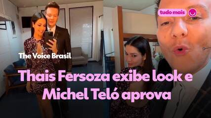 Thais Fersoza exibe look e Michel Teló aprova