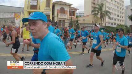 'Correndo com Hora 1': Kovalick participa da Corrida de São Silvestre. 'Hora 1', 02/01/2024