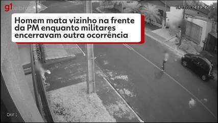 Homem mata vizinho na frente da PM enquanto militares encerravam outra ocorrência