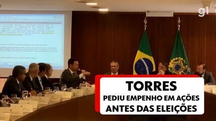 Torres pediu empenho em ações antes das eleições e disse que cenário era 'ameaçador'