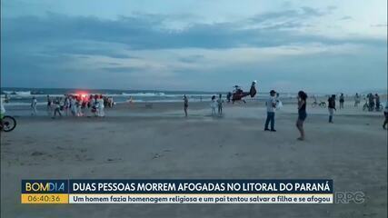 Duas pessoas morrem afogadas no litoral do Paraná