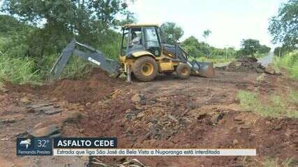 Estrada que liga São José da Bela Vista a Nuporanga está interditada